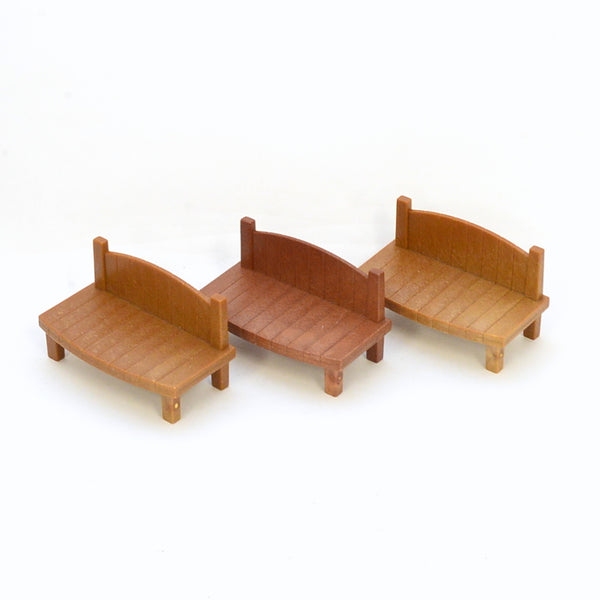 [Used] WOODEN BENCH SET Epoch Japan Sylvanian Families
