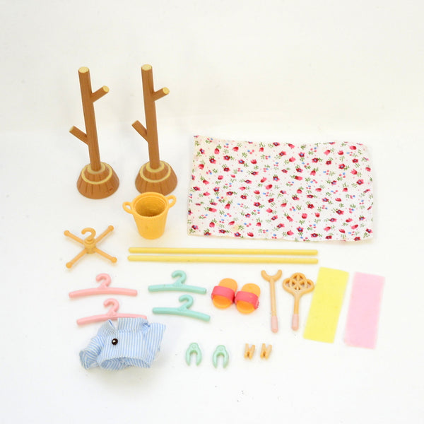 [Used] WASHING CLOTHESPOLE SET KA-610 Epoch Sylvanian Families