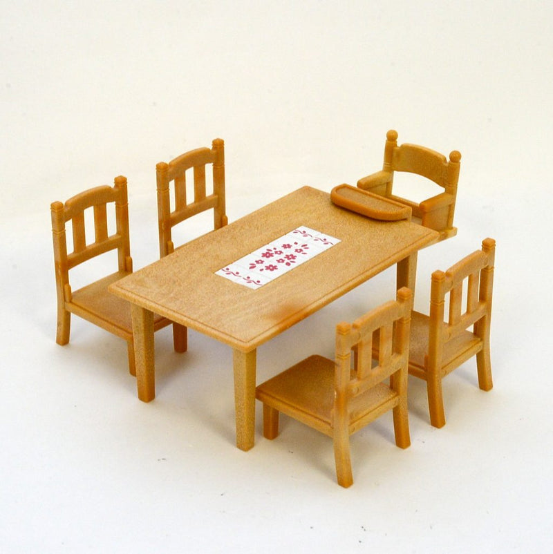 [Used] DINING TABLE SET Epoch KA-412 Japan Sylvanian Families