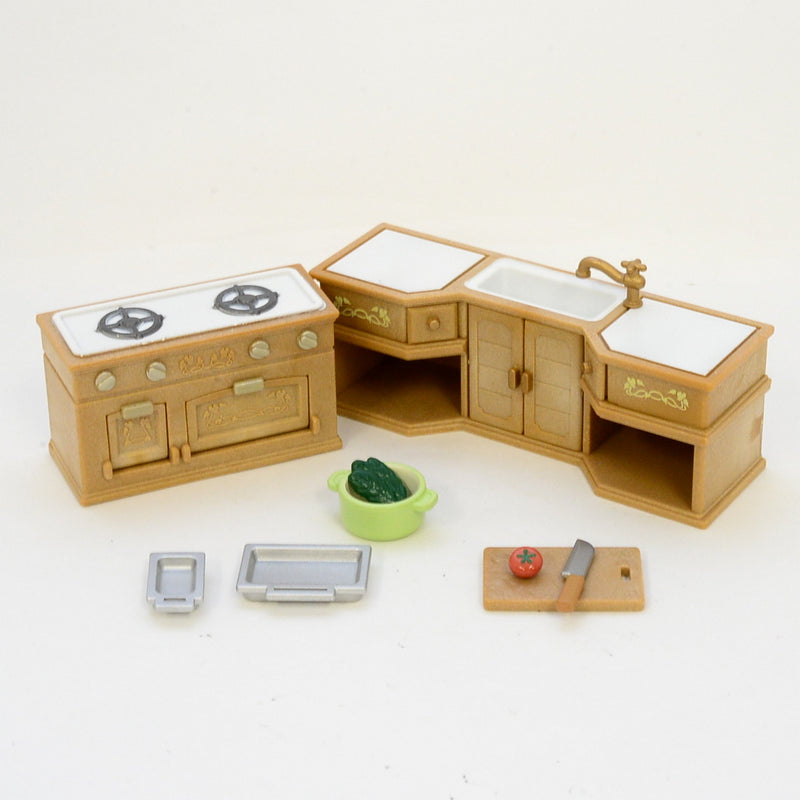 [Used] KITCHEN SET KA-411 Epoch Japan Retired Rare Sylvanian Families