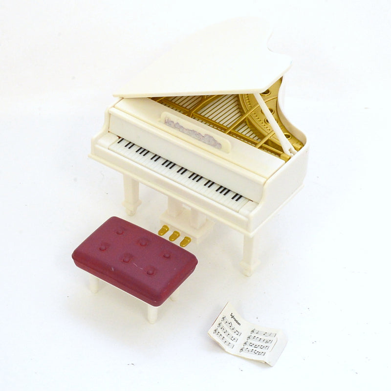 [Used] GRAND PIANO WHITE A-16W Epoch Japan Sylvanian Families