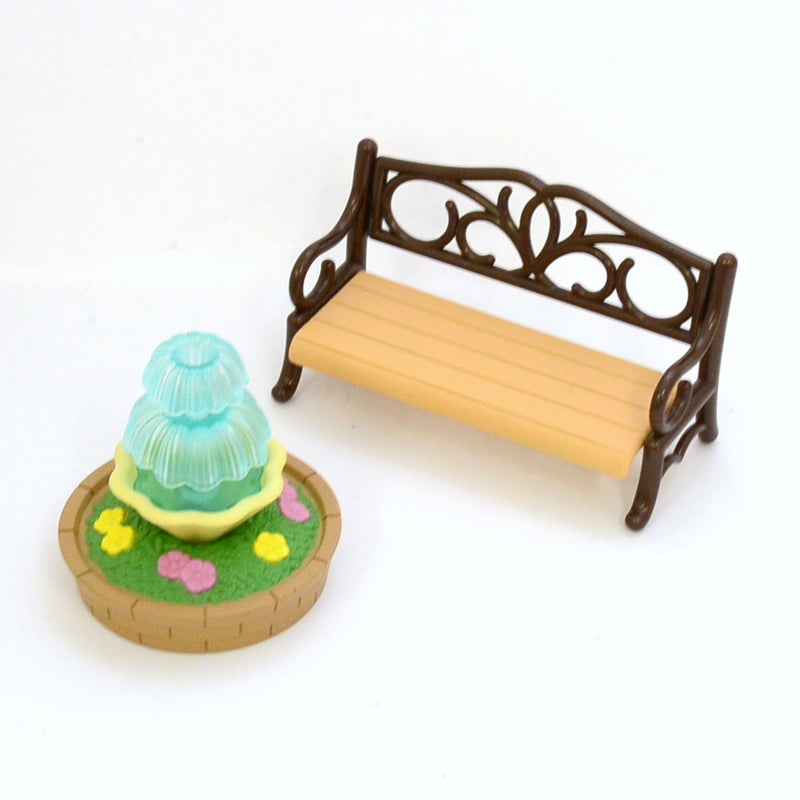 [Used] FOUNTAINS AND BENCH SET KA-623 Epoch Sylvanian Families