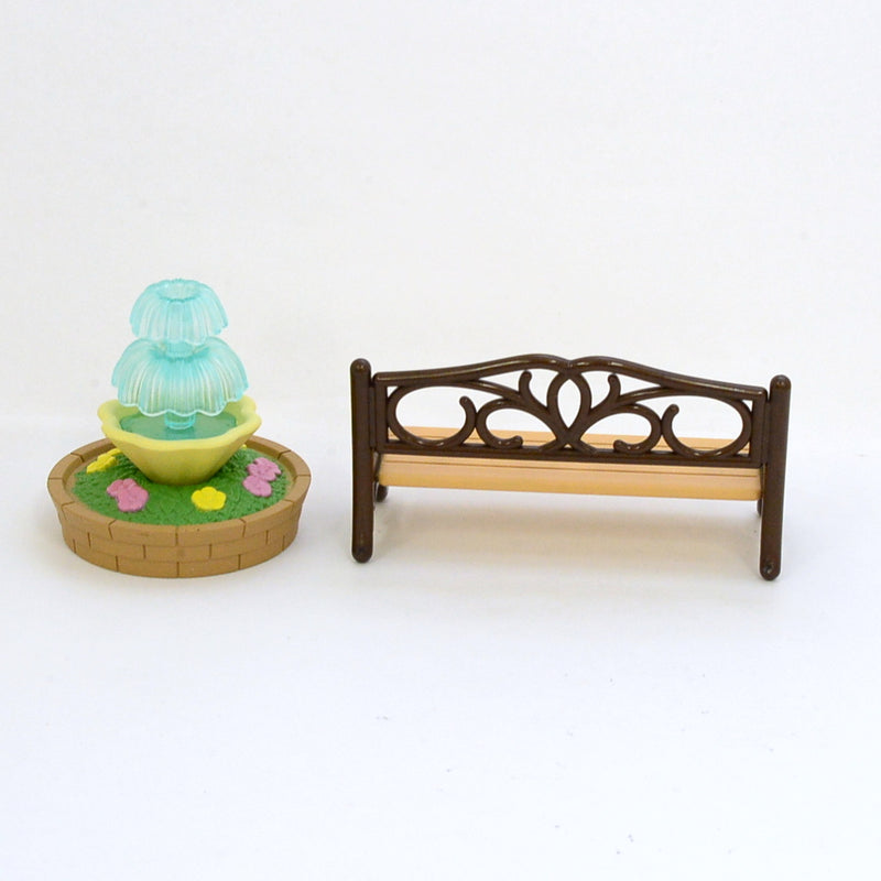 [Used] FOUNTAINS AND BENCH SET KA-623 Epoch Sylvanian Families