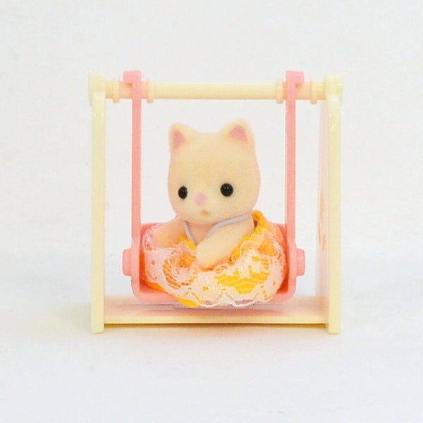 [Used] BABY CARRY CASE SWING SILK CAT B-36 Japan Sylvanian Families