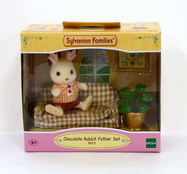 [Used] CHOCOLATE RABBIT FATHER SET 5013 Epoch Sylvanian Families