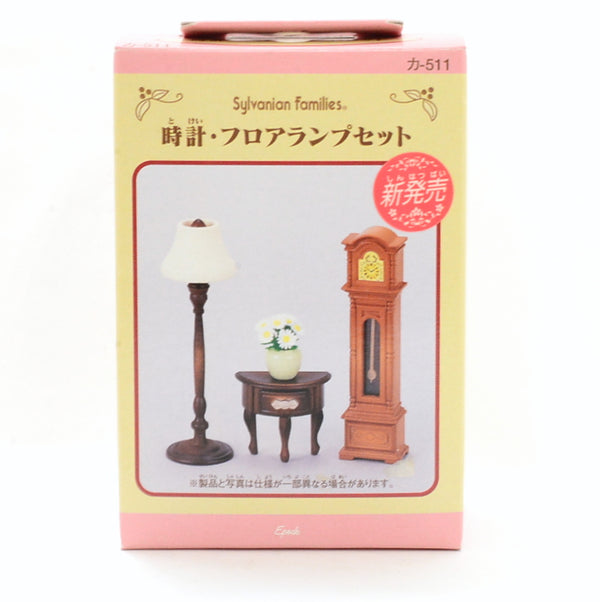 [Used] CLOCK and FLOOR LAMP SET KA-511 Epoch 2003 Sylvanian Families