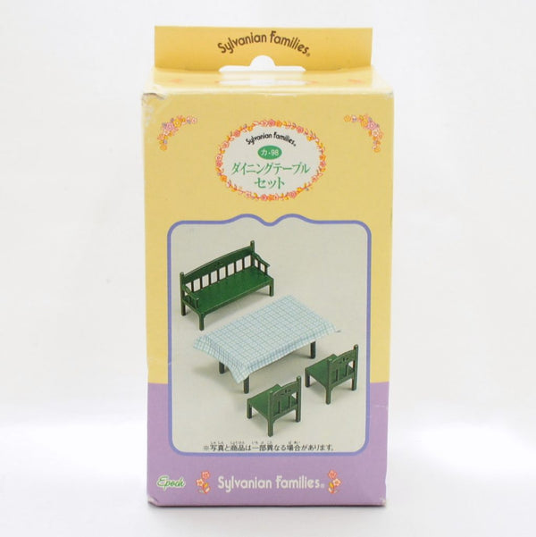 [Used] GREEN DINING TABLE SET KA-98 Epoch Japan Sylvanian Families