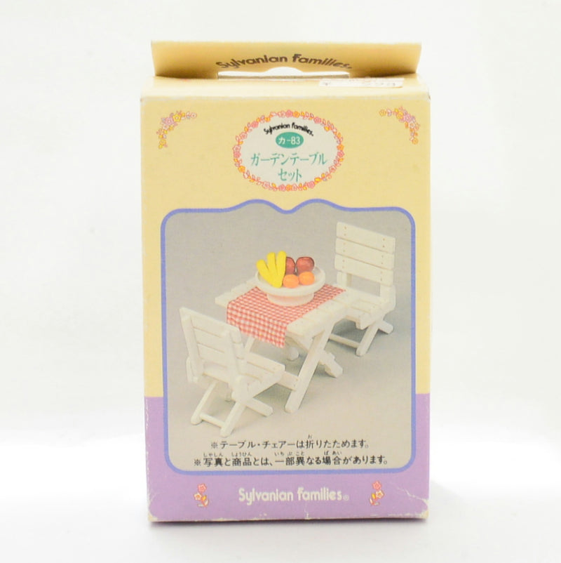 [Used] WHITE GARDEN TABLE SET KA-83 Epoch Japan Sylvanian Families