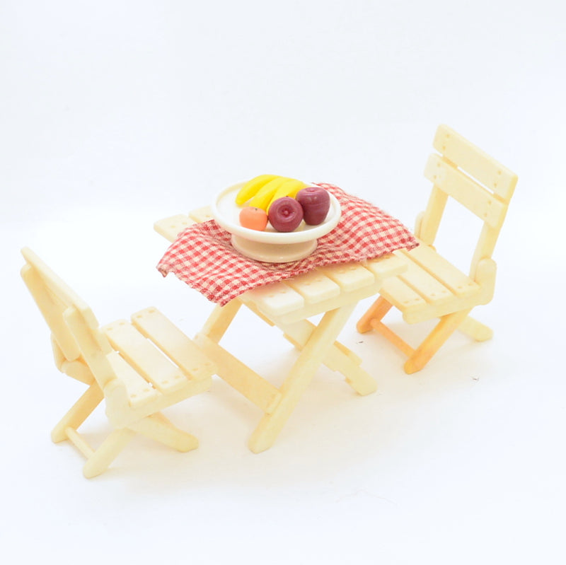 [Used] WHITE GARDEN TABLE SET KA-83 Epoch Japan Sylvanian Families