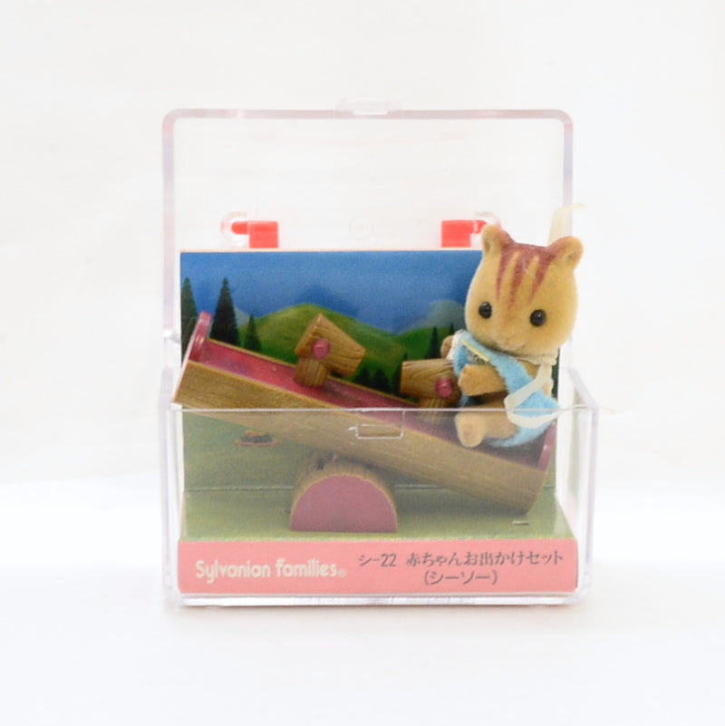 [Used] BABY CARRY CASE SEESAW SQUIRREL Vintage SHI-22 Calico Sylvanian Families