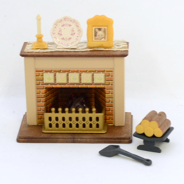 [Used] FIREPLACE SET KA-505 Retired Rare Epoch Japan Calico Sylvanian Families