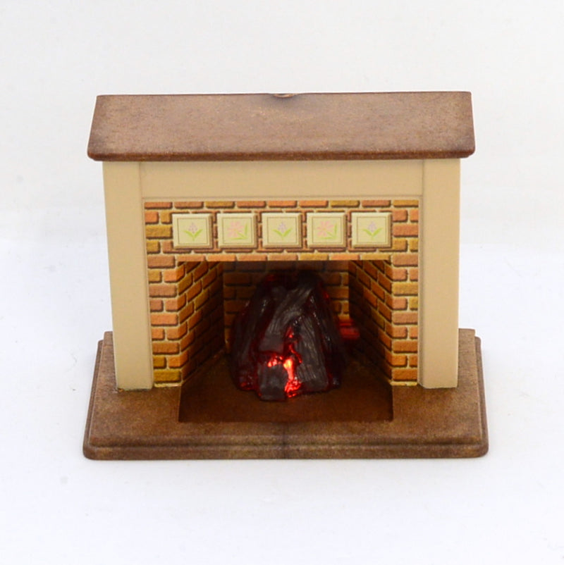 [Used] FIREPLACE SET KA-505 Retired Rare Epoch Japan Calico Sylvanian Families