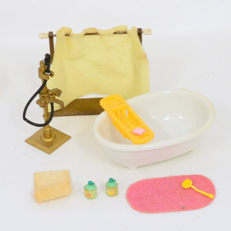 [Used] Vintage BATH and SHOWER SET KA-66 Japan Sylvanian Families