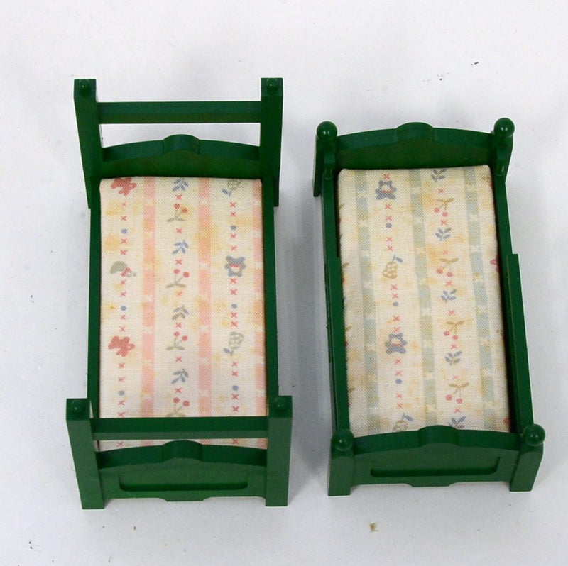 [Used] GREEN BUNK BED SET KA-47 Japan Vintage Sylvanian Families