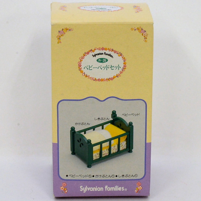 [Used] GREEN BABY BED KA-26 Vintage  Sylvanian Families