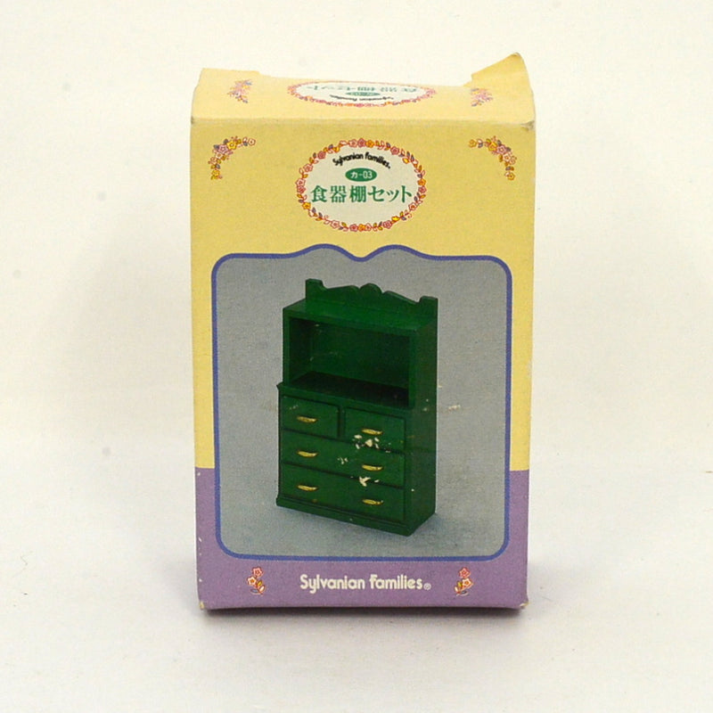 [Used] GREEN CUPBOARD SET KA-03 Epoch Japan  Sylvanian Families