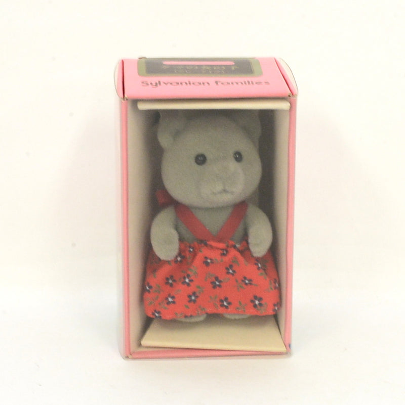 [Used] GRAY BEAR GIRL KU-16 Epoch Japan Sylvanian Families