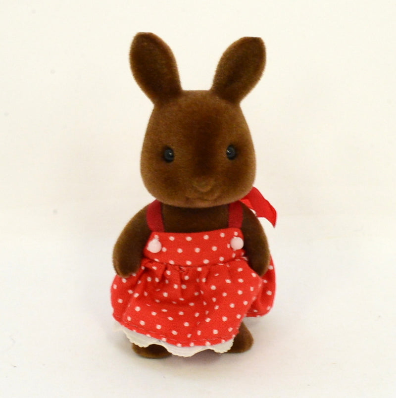 [Used] BROWN RABBIT GIRL U-04-650 Epoch Japan Sylvanian Families