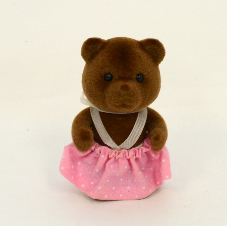 [Used] BROWN BEAR GIRL KU-06-480 Epoch Japan Sylvanian Families