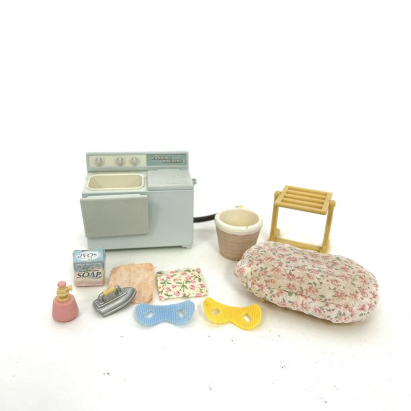 [Used] WASHING MACHINE SET Epoch Japan KA-604 Sylvanian Families