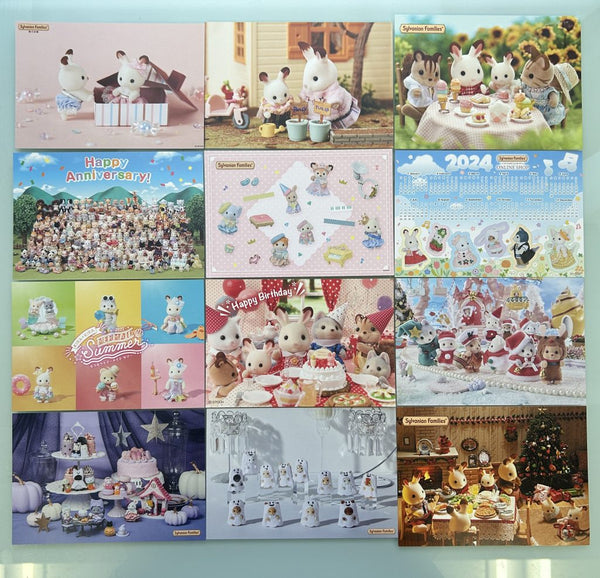 POSTCARD SET B Epoch Japan Sylvanian Families