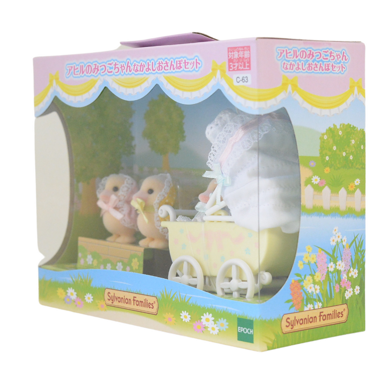 DUCK TRIPLETS PRAM SET C-63 Japan Sylvanian Families