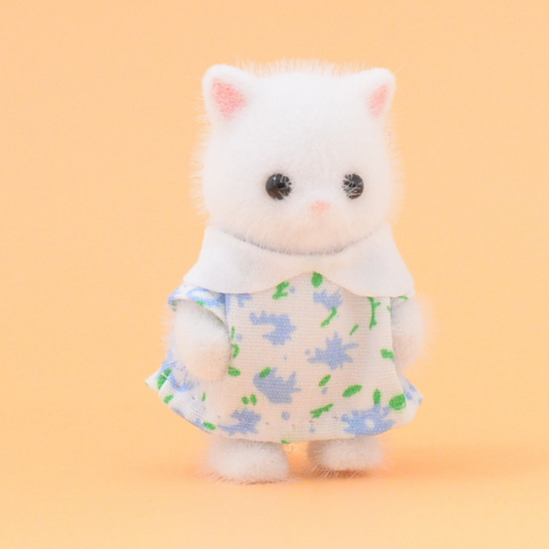 Sylvanian Park Ibaraido BABY PERSIAN CAT 6 White Calico Sylvanian Families