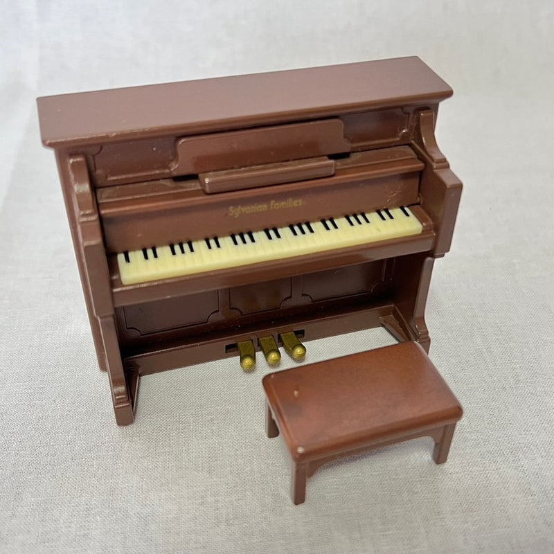 [Used] BROWN UPRIGHT PIANO SET KA-72 Epoch Japan Sylvanian Families