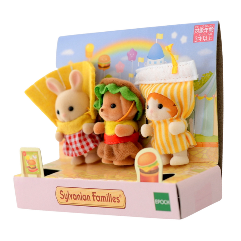 35th BABY TRIO HAMBURGER SET New-release Sylvanian Families