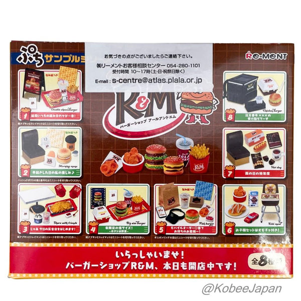 [Used] Re-ment BURGER SHOP R&M 8pcs COMPLETE SET Japan Re-ment