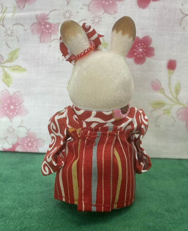 HANDMADE KIMONO HAKAMA FOR MOTHER RED FLORAL Japan handmade