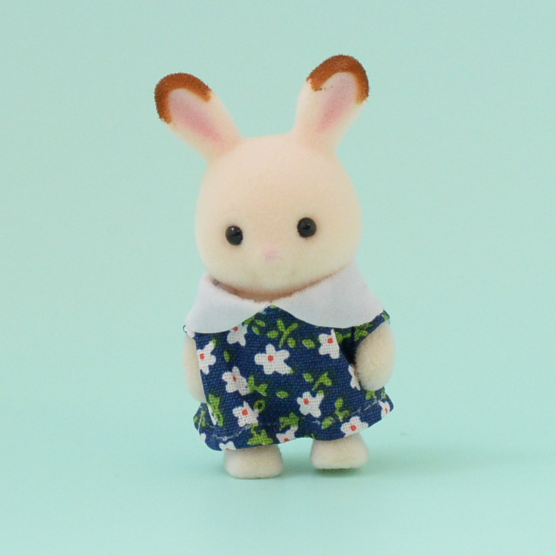 Sylvanian Park Ibaraido BABY CHOCOLATE RABBIT BLUE Calico Sylvanian Families