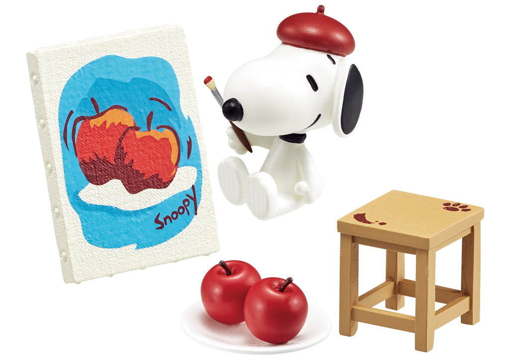 Peanut Snoopy's Art Studio 3. Canvas Set For Dollhouse 2022 Re-ment