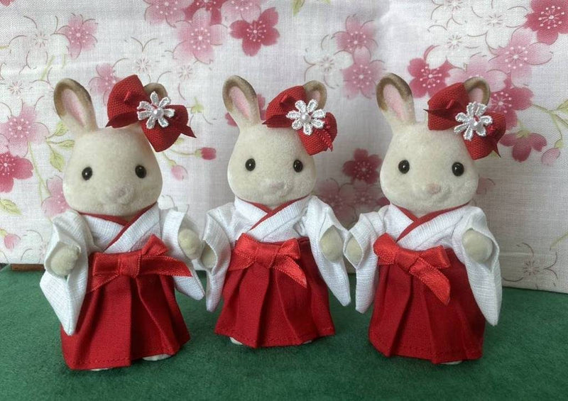 HANDMADE KIMONO HAKAMA FOR MOTHER �~3 RED/WHITE Japan handmade