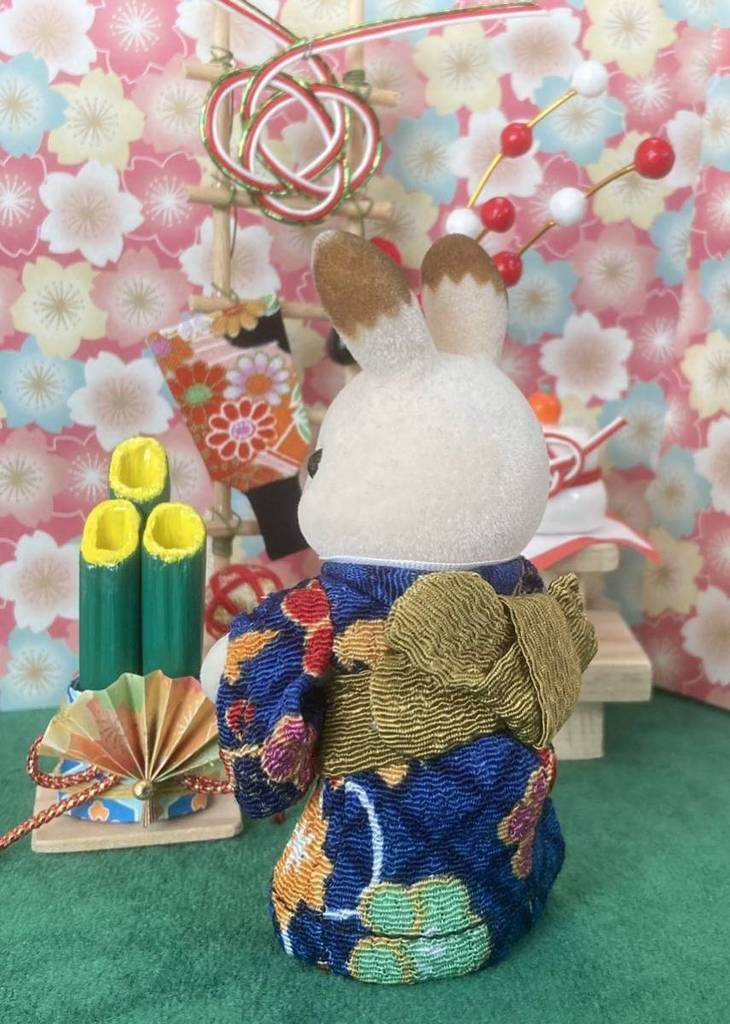 HANDMADE KIMONO FOR FATHER CREPE BLUE Japan handmade
