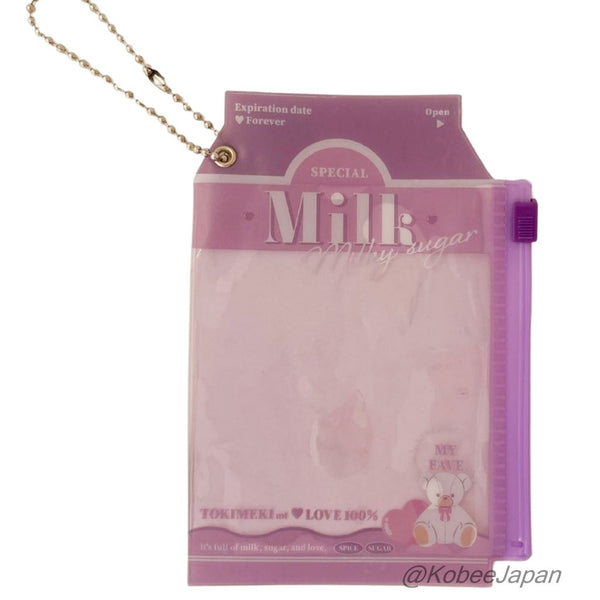 SERIA KEYCHAIN MILK PURPLE PVC Japan Seria