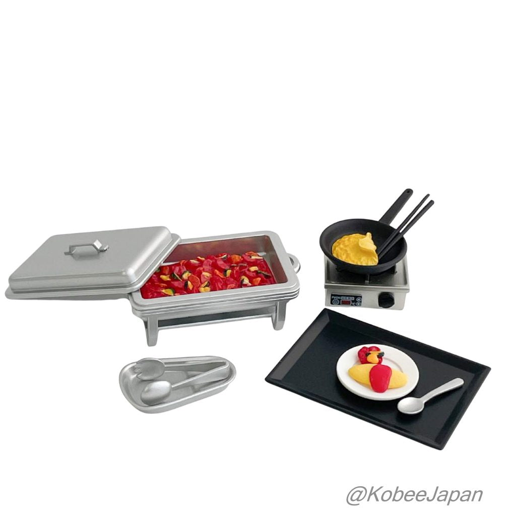 Hotel Buffet 8 piece complete set Re-ment