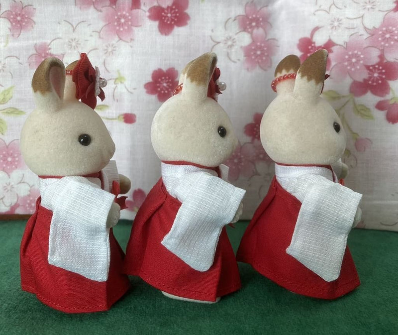 HANDMADE KIMONO HAKAMA FOR MOTHER �~3 RED/WHITE Japan handmade