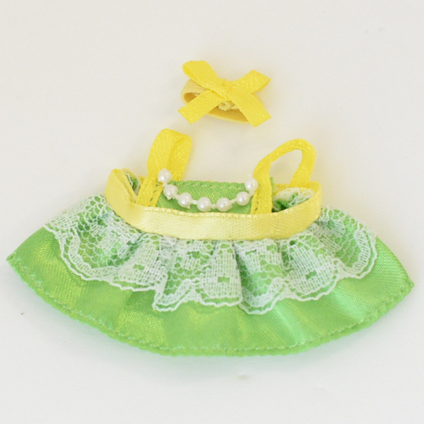 Filles Robe Green and Ribbon Fan Club Calico Critters