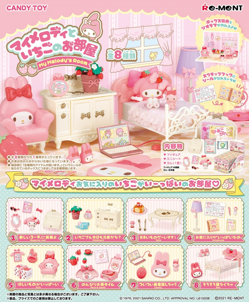Re-ment My Melody's ROOM WITH STRAWBERRY for dollhouse Miniature No. 2 Re-ment