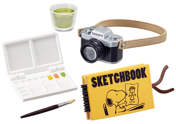 Re-ment PEANUT SNOOPY'S ART STUDIO 6. Watercolor Paint set for dollhouse Japan Re-ment