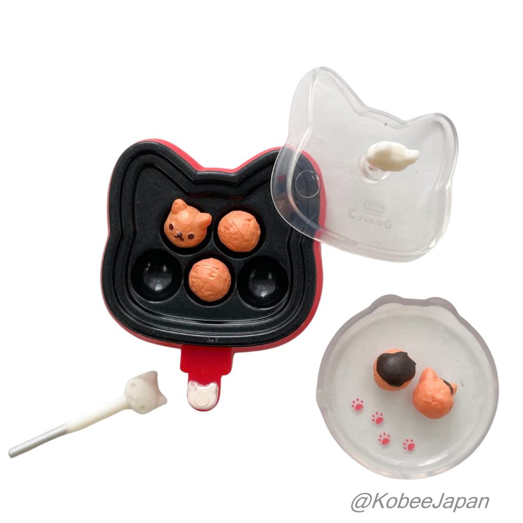 Capsule Jouet Chat Nyanko Appareils 4 Nyanko Poêle Électrique à Takoyaki Ensemble 2025 tarlin