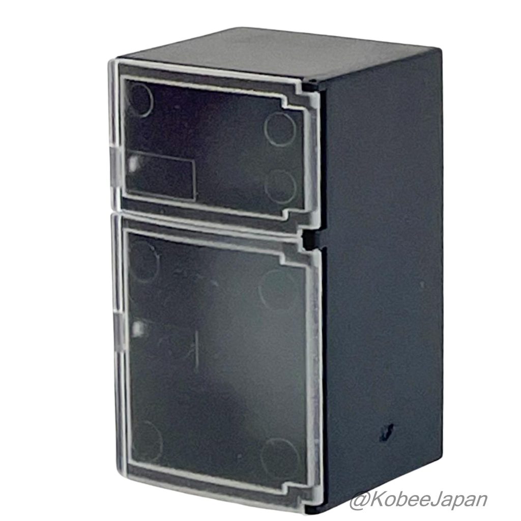 Capsule Toy Light-Up Miniature Refrigerator 2 Black 1 Can Energy Drink 4 Bottles Energy Drink Rainbow Light JDREAM