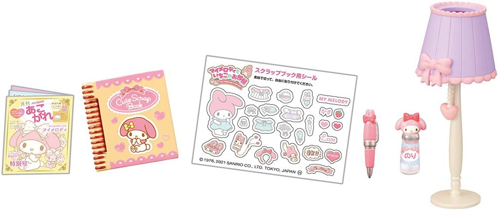 Chambre de My Melody avec fraise pour maison de poupée miniature n° 4 2021 Re-ment