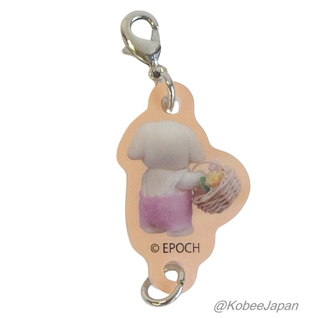 Key Chain Sylvanian Families 40th Exhibition Double-Sided Acrylic Charms Flora Rabbit Baby 2025 Sylvanian Families Calico Critters