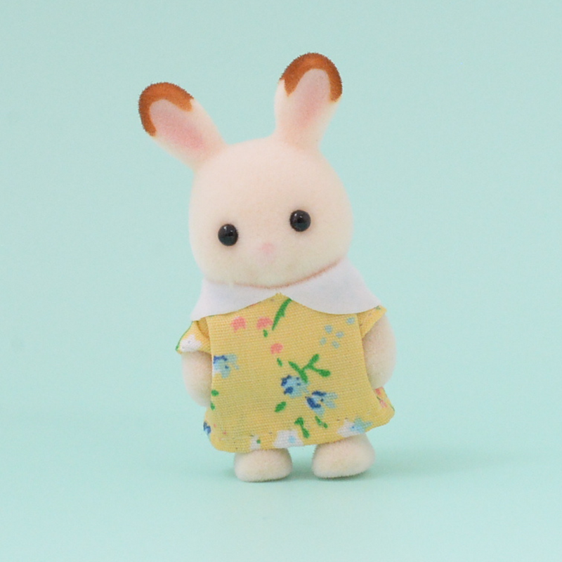 Sylvanian Park Ibaraido 巧克力小兔子 6 只黄色印花布 Sylvanian Families