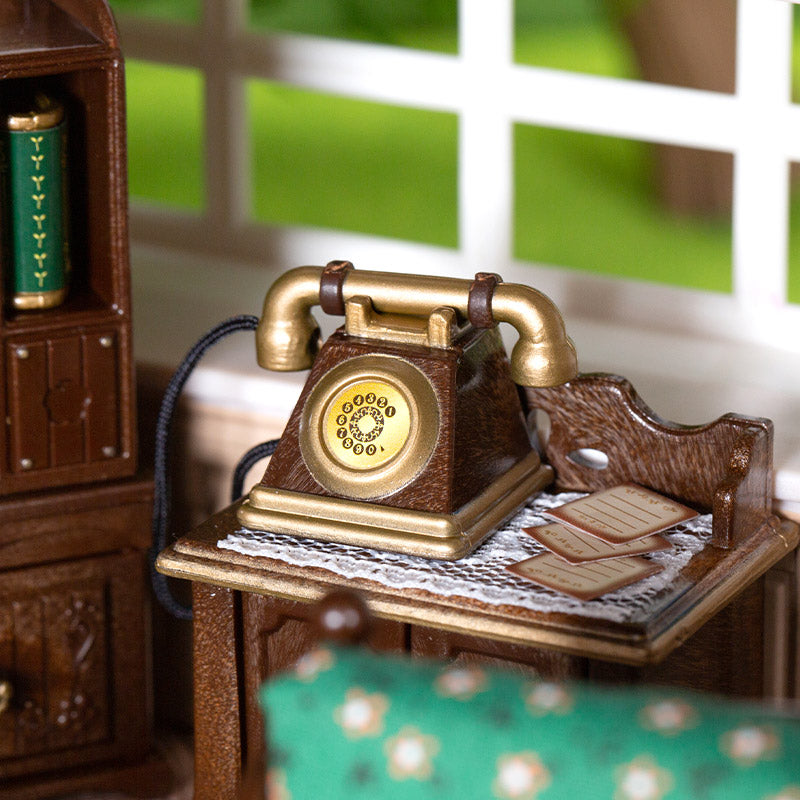 Classic Brown Television TV Telephone Stand Set 2019 14192 Sylvanian Families Calico Critters