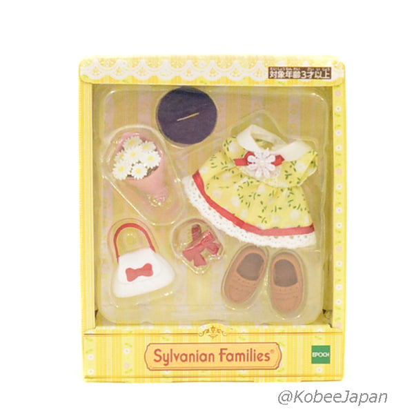 GIRL'S DRESS & ACCESSORY YELLOW Bouquet Japan Sylvanian Families