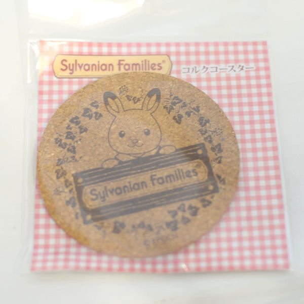 ROUND CORK COASTER Epoch Calico Japan Critters  Sylvanian Families