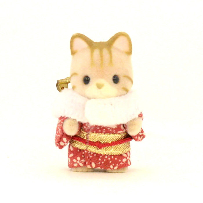 Striped Cat Baby Brooch-Japanese Style Sylvanian Families Calico Critters